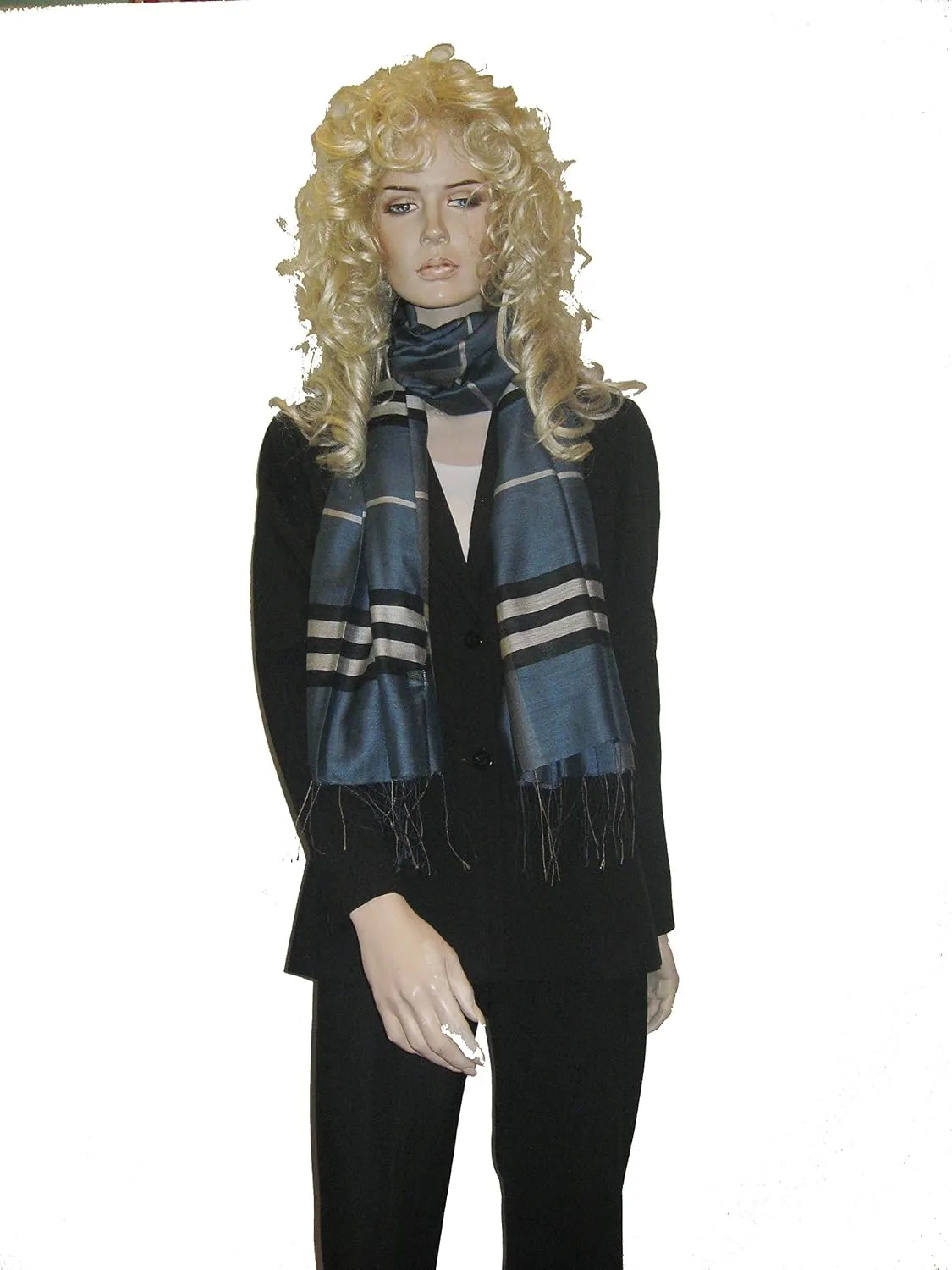 Cashmere Pashmina Group– Scarf,Scarves,Shawl,Wrap,Stole in Check/Plaid (Silk and Viscose)