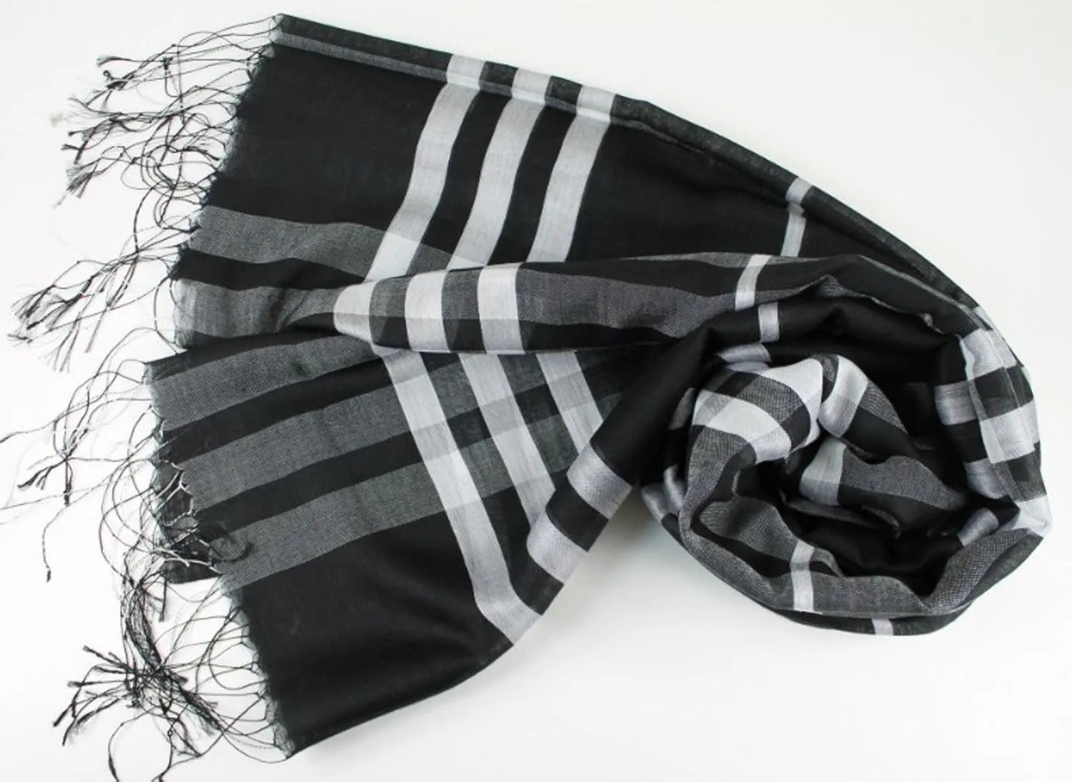Cashmere Pashmina Group– Scarf,Scarves,Shawl,Wrap,Stole in Check/Plaid (Silk and Viscose)