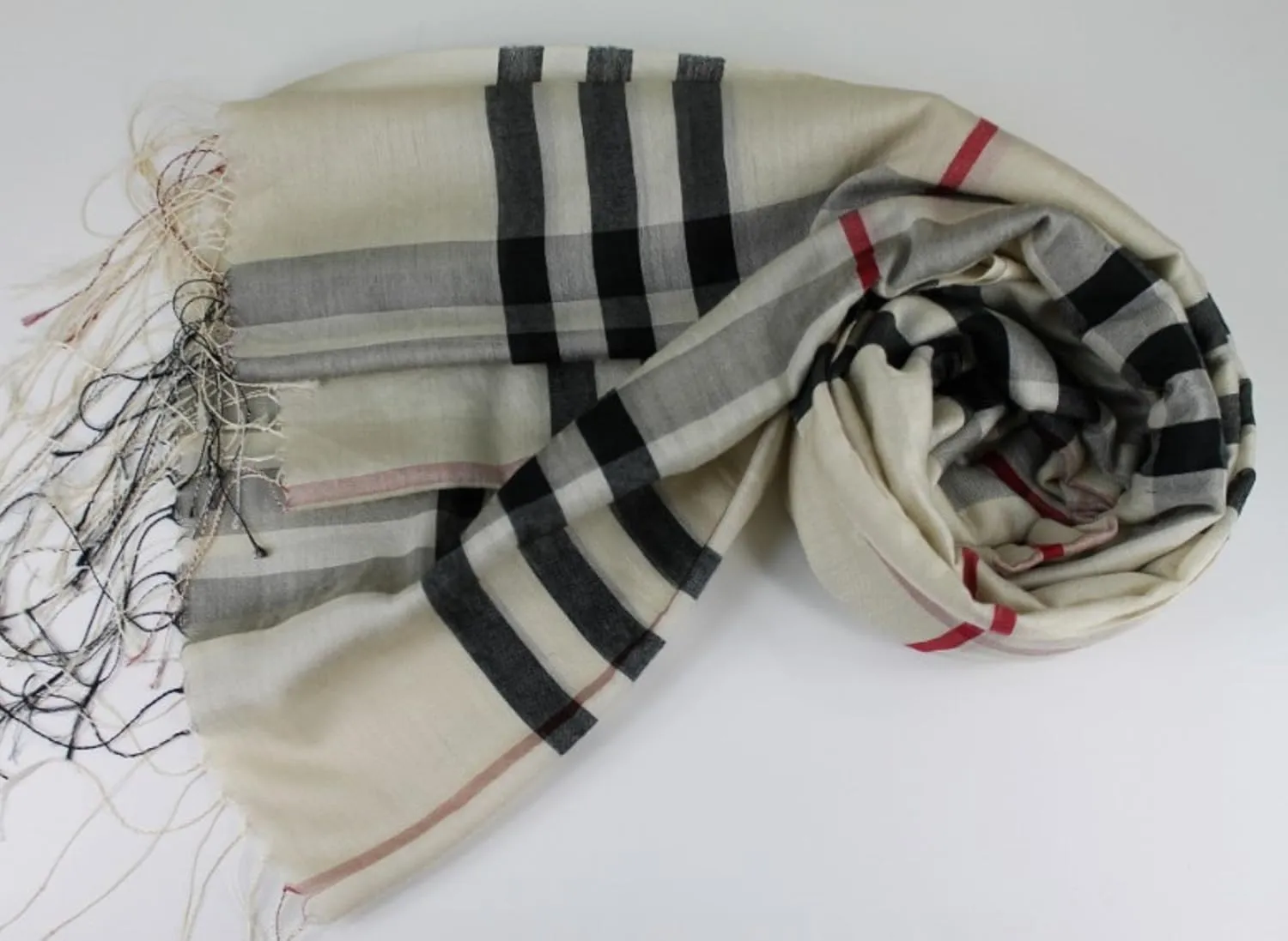Cashmere Pashmina Group– Scarf,Scarves,Shawl,Wrap,Stole in Check/Plaid (Silk and Viscose)