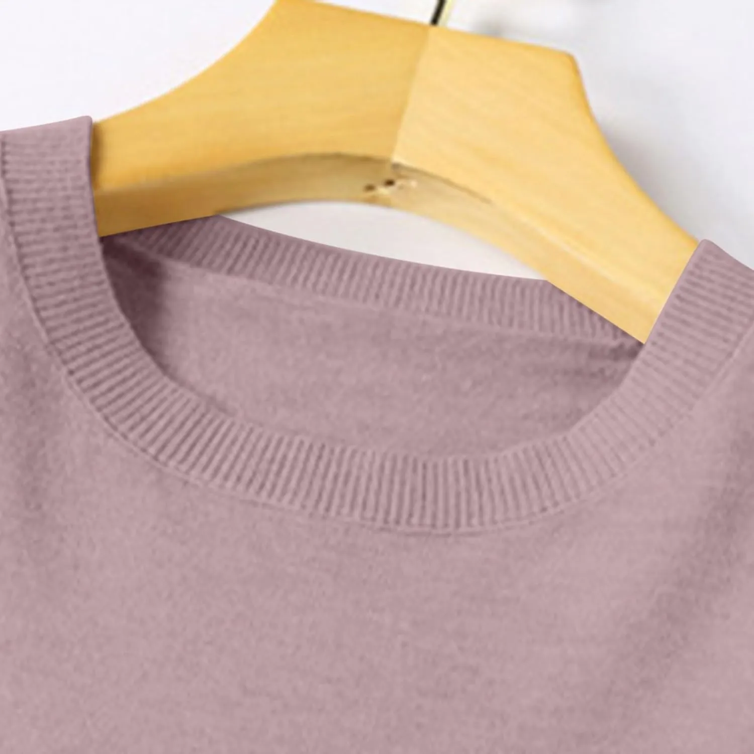 Cashmere Sweaters for Women 2024 Long Sleeve Crew Neck Soft Warm Cozy Pullover Wool Knit Jumpers Sweater