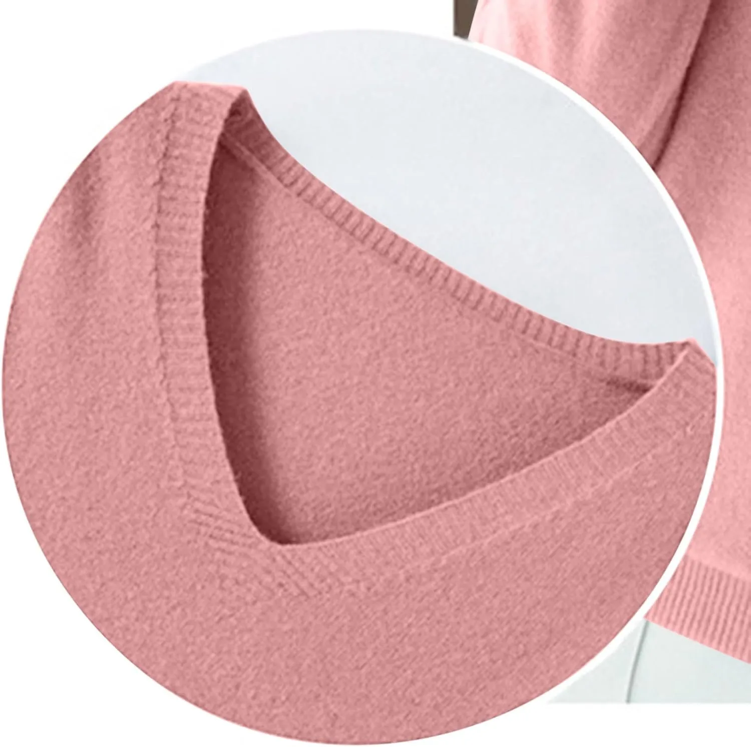Cashmere Sweaters for Women 2024 Long Sleeve Crew Neck Soft Warm Cozy Pullover Wool Knit Jumpers Sweater