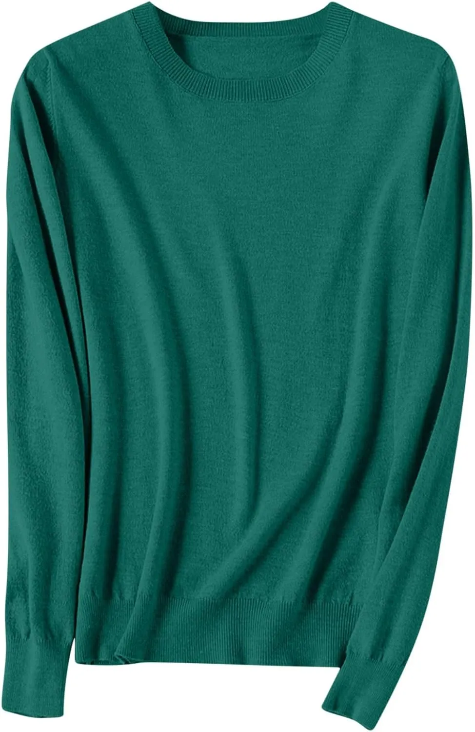 Cashmere Sweaters for Women 2024 Long Sleeve Crew Neck Soft Warm Cozy Pullover Wool Knit Jumpers Sweater