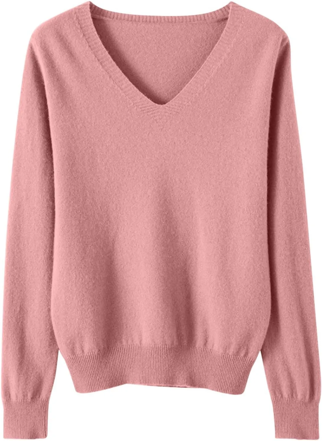 Cashmere Sweaters for Women 2024 Long Sleeve Crew Neck Soft Warm Cozy Pullover Wool Knit Jumpers Sweater