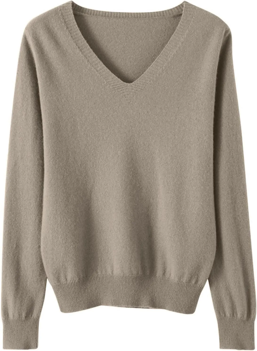 Cashmere Sweaters for Women Long Sleeve Loose Pullover Tops Soft Warm Cozy Lightweight Casual Wool Knit Sweater