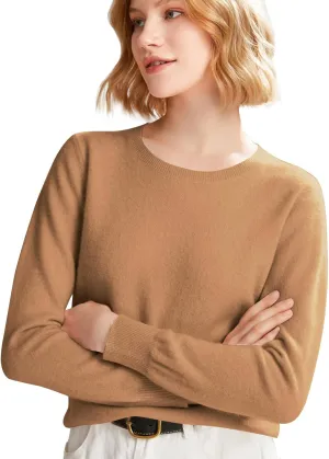 Cashmere Sweaters for Women Wool Blend Knit Sweater Long Sleeve Crewneck Pullover Sweater 2025 Trendy Spring Outfits
