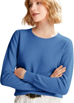 Cashmere Sweaters for Women Wool Blend Knit Sweater Long Sleeve Crewneck Pullover Sweater 2025 Trendy Spring Outfits