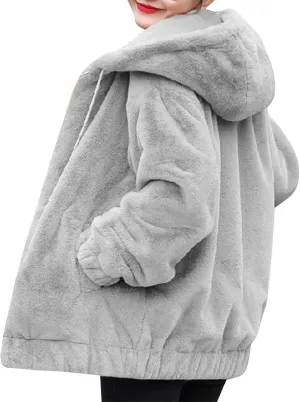 ChicCrate Winter Coats for Women 2025 Warm Sherpa Fleece Lined Distressed Jackets Parka Faux Suede Pea Coat Outerwear