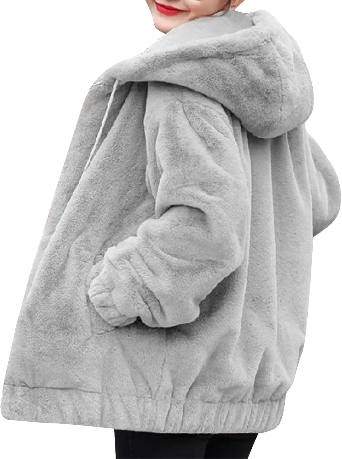 ChicCrate Winter Coats for Women 2025 Warm Sherpa Fleece Lined Distressed Jackets Parka Faux Suede Pea Coat Outerwear