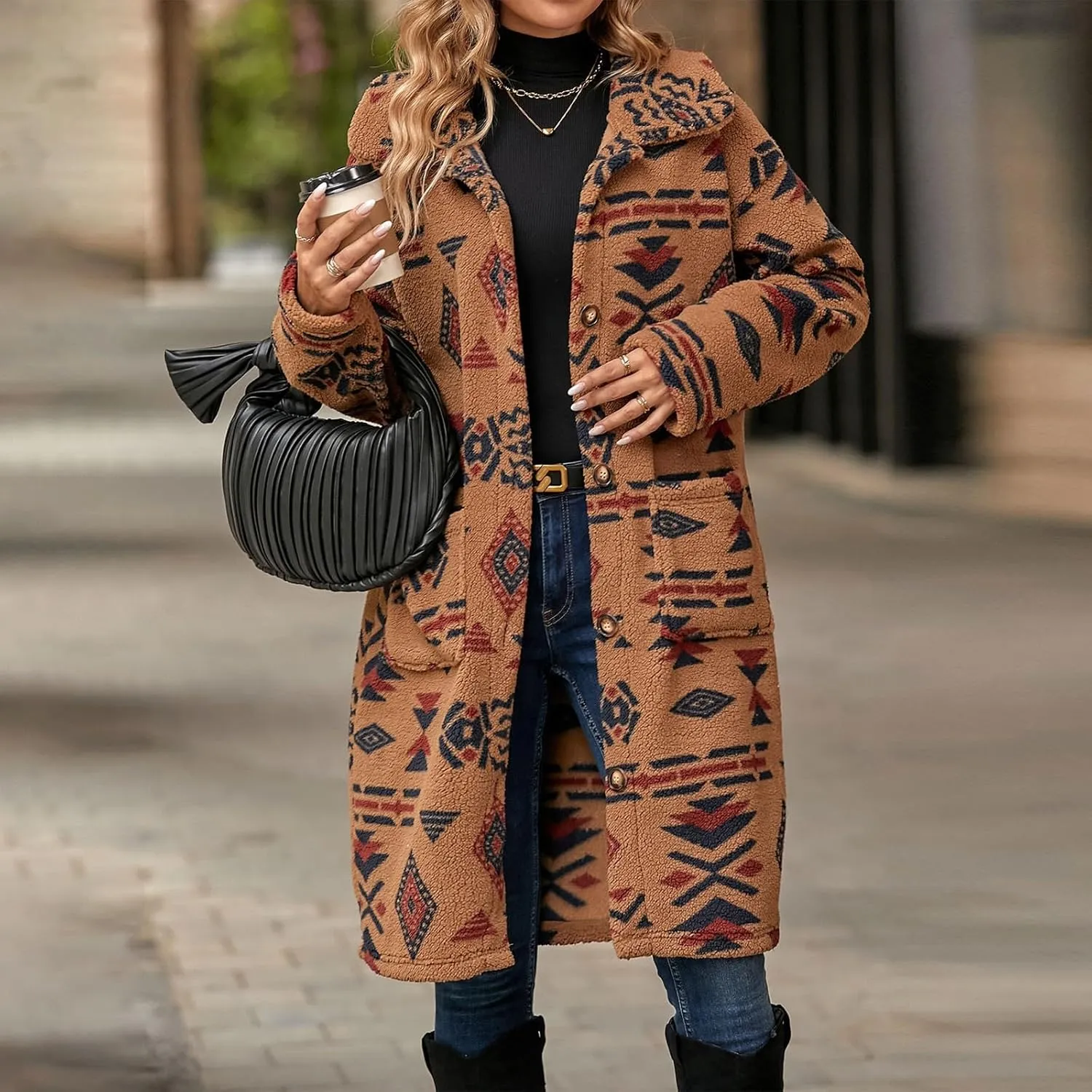 ChicCrate Women trench Coat Winter Long Jacket casual elegant peacoat trendy overcoat Outwear