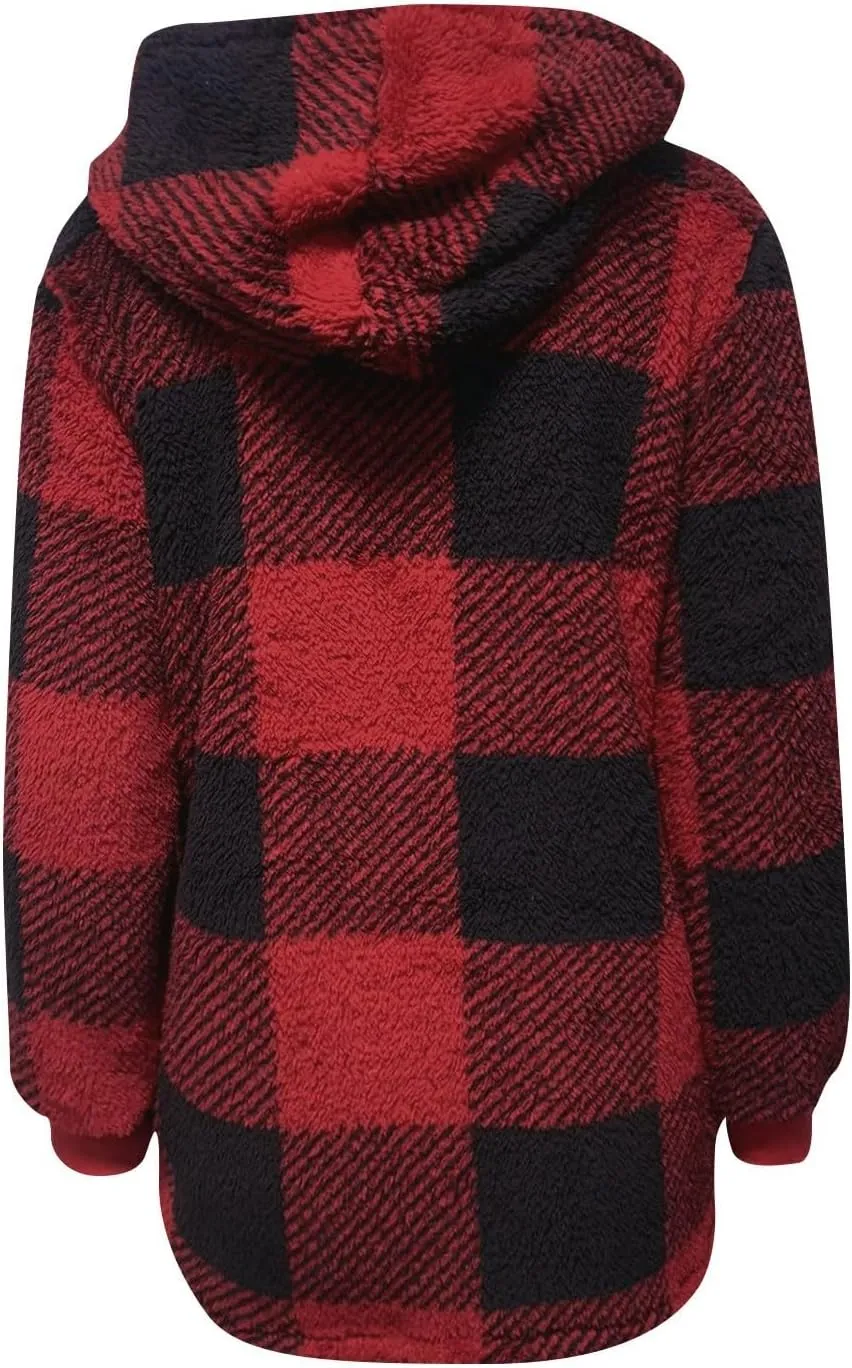 ChicCrate Womens Flannel Shacket Jacket Casual Plaid Long Sleeve Shirt Trendy Oversized Coats Fall Clothes Winter Outfit 2025