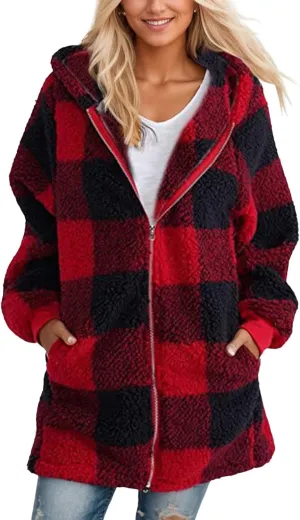 ChicCrate Womens Flannel Shacket Jacket Casual Plaid Long Sleeve Shirt Trendy Oversized Coats Fall Clothes Winter Outfit 2025