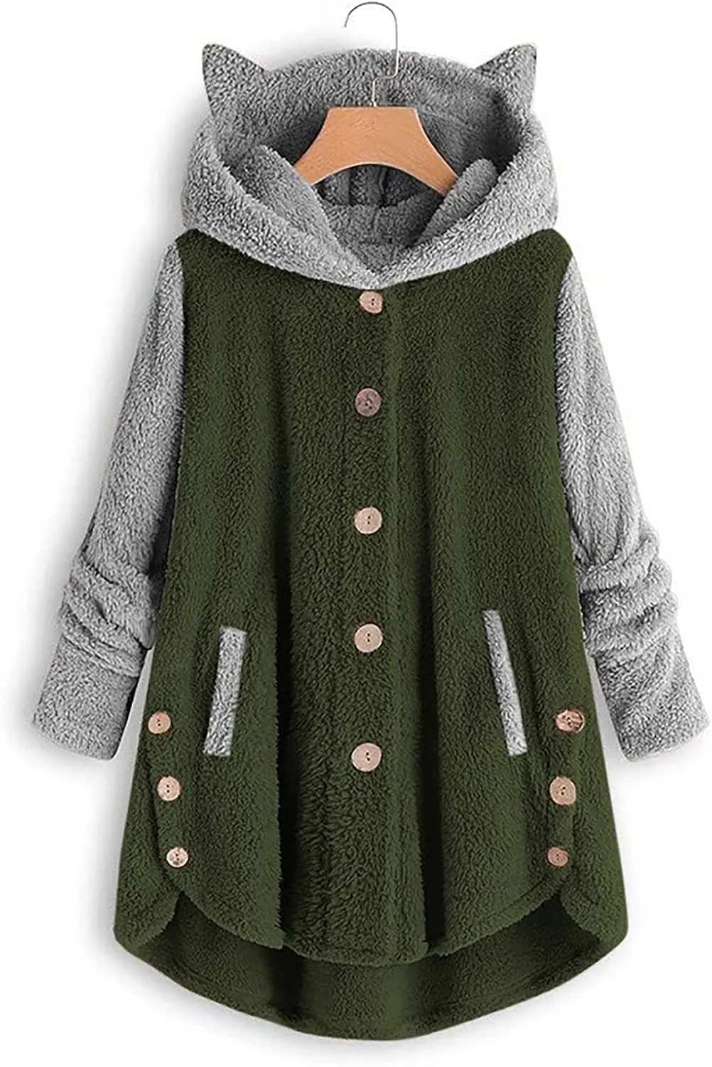 ChicCrate Womens Jacket Warm Fleece Teddy Fuzzy Wool Biker Fur Jackets Coats Loose Sherpa Outerwear Cardigan