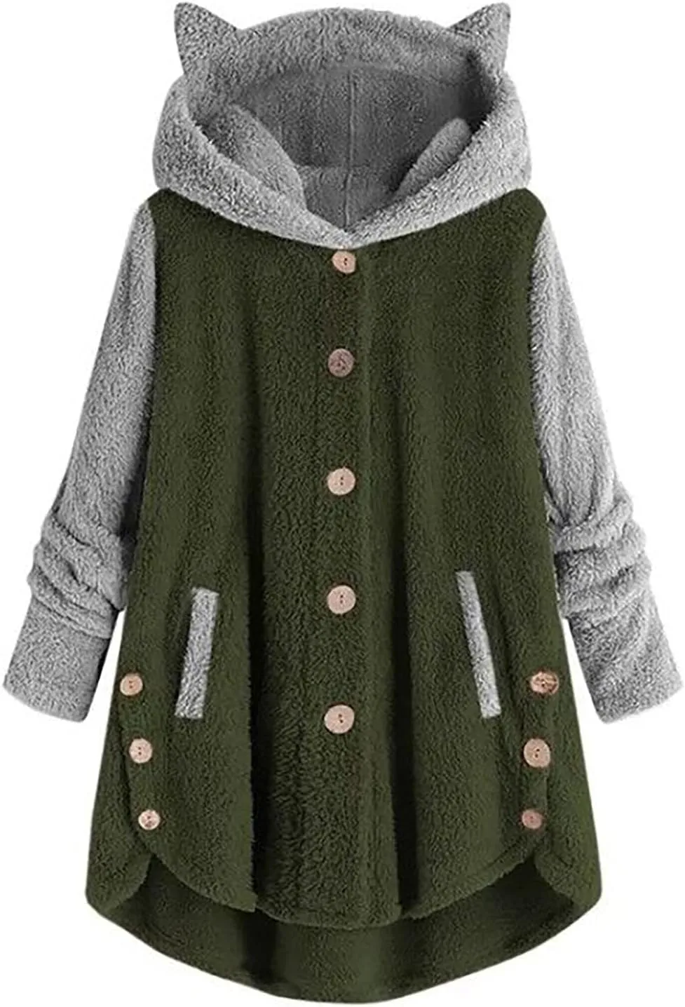 ChicCrate Womens Jacket Warm Fleece Teddy Fuzzy Wool Biker Fur Jackets Coats Loose Sherpa Outerwear Cardigan
