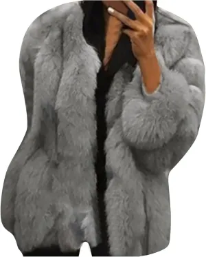 ChicCrate Women's Winter Coat 2025 Sherpa Fleece Shearling Trendy Jackets Warm Clothes Oversized Open Front Cardigan Outwear