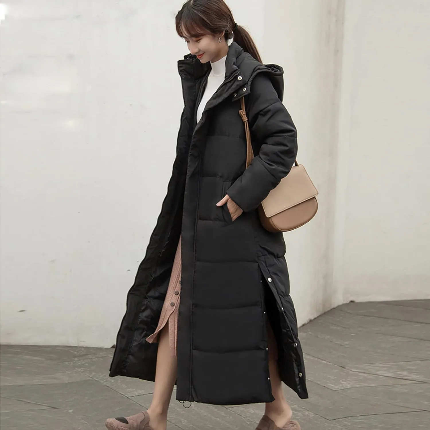 Christmas Gifts for Women Plus Size Winter Coats Long Hooded Puffer Jackets Outerwear Parkas Down Coats Quilted Jackets
