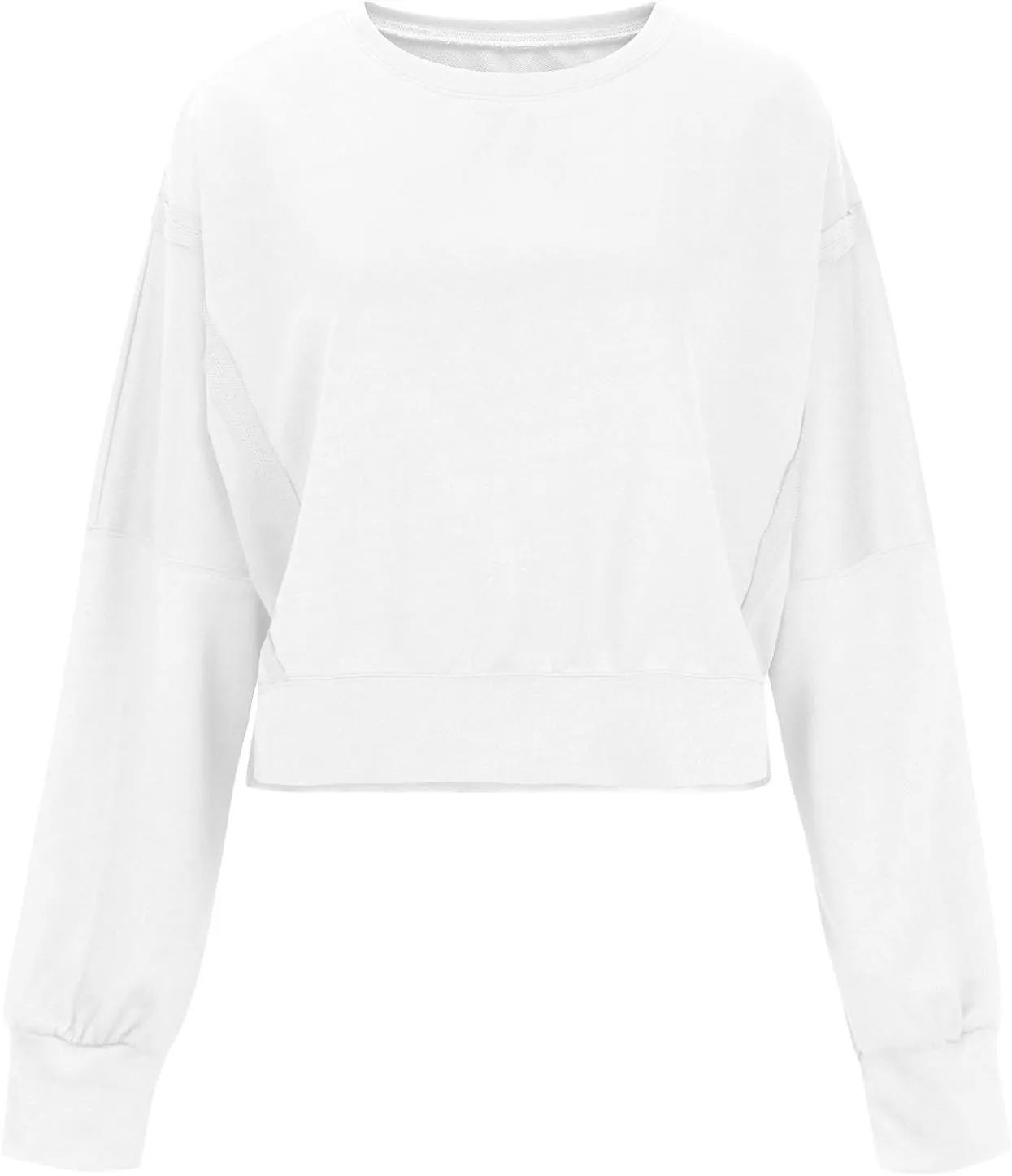 Cropped Sweatshirt For Women Fashion 2024 Casual Long Sleeve Crewneck Oversized Pullover Sweatshirts Fall y2k Clothes