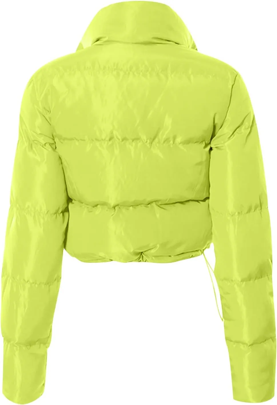 DASAYO Womens Zipper Short Puffer Jacket Bubble Puffy Quilted Down Coat Softest Winter Coat Fashion Water Repellent