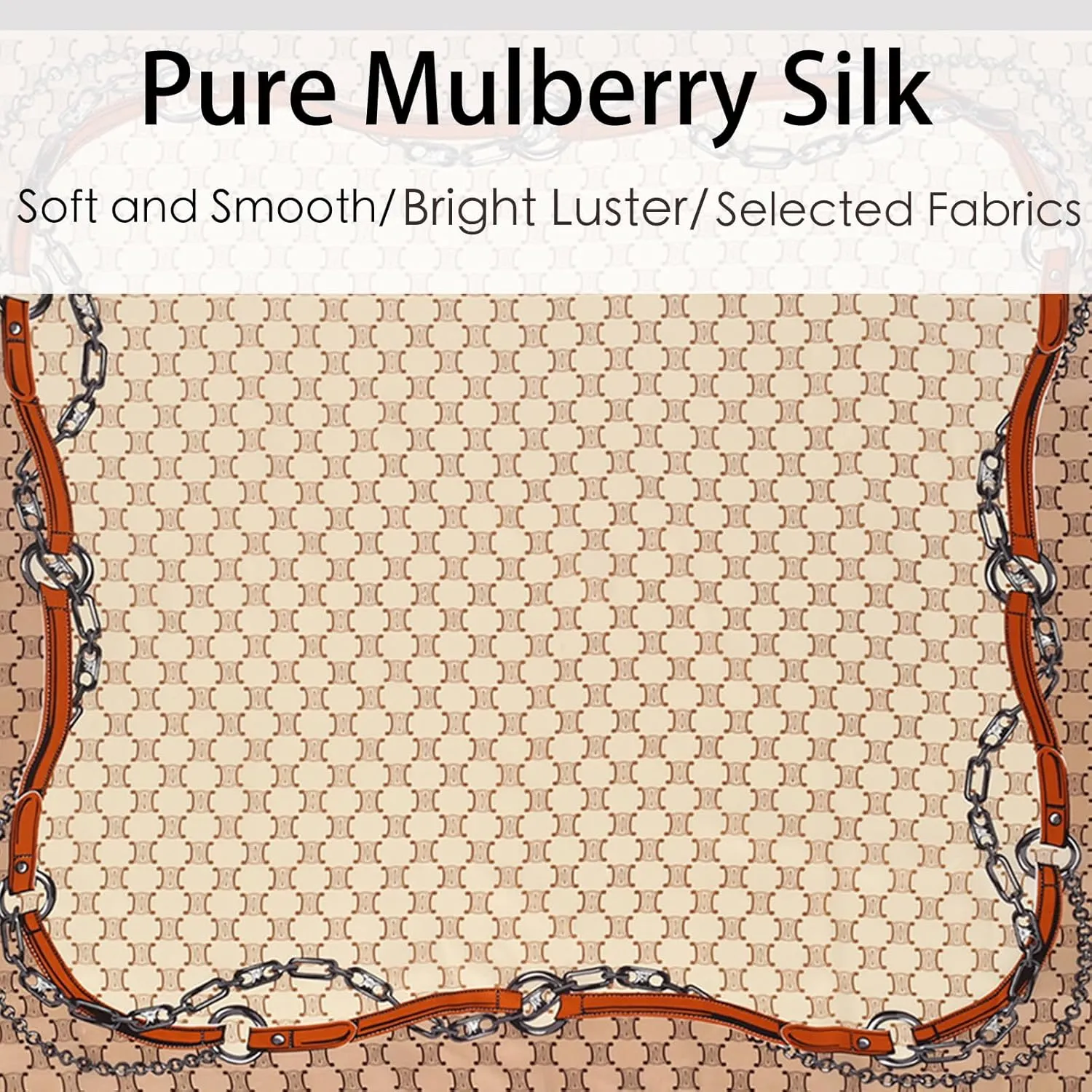 EXTREE 100% Pure Mulberry Silk Scarf Fashion Hair for Women Scarf Lightweight Square Neckerchief 27.5× 27.5 inches