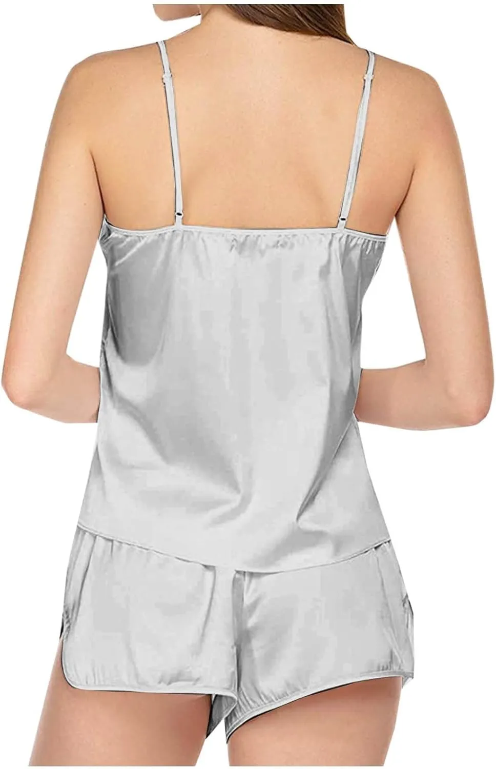 Fall Clothing Pajamas Set V Neck Lace Camisole Undershirt Sleeveless Shorts Women's Trendy Outfits For Women 2024