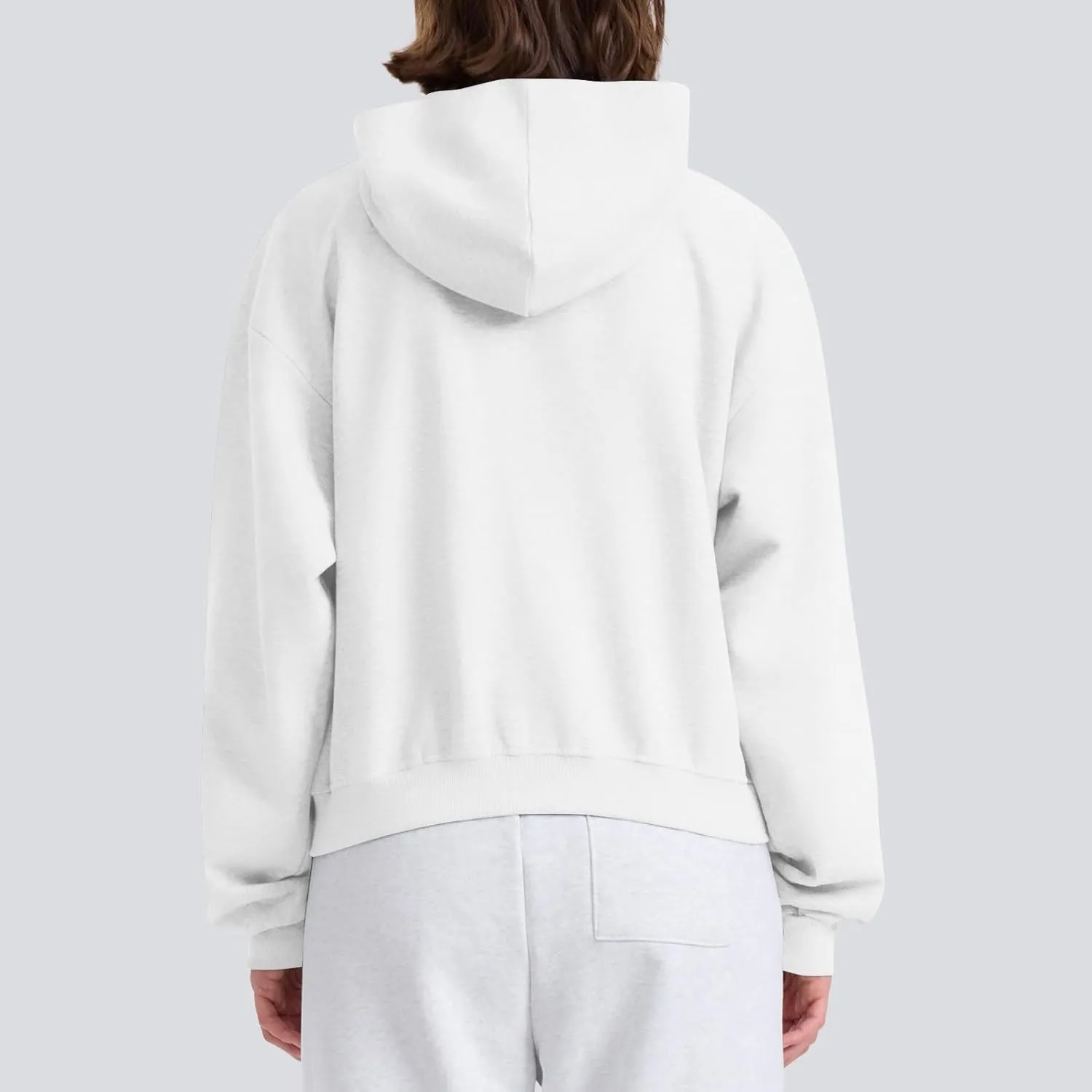 fanmpghleoo Fleece Hoodie Women Plain Oversized Zip Up Hooded Sweatshirt Y2k Zipper Comfy Hoodies Athletic Cropped Jackets