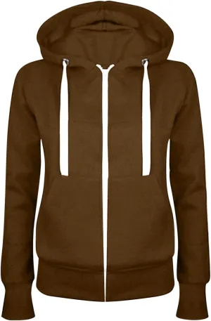 Fashion Hoodies Womens Long Sleeve Full Zip Up Lightweight Sweatshirt Casual Loose Fit Solid Color-Block Basic Jacket