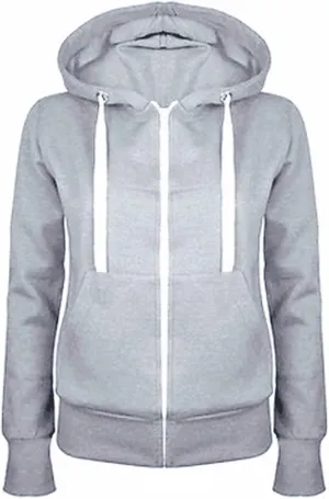 Fashion Hoodies Womens Long Sleeve Full Zip Up Lightweight Sweatshirt Casual Loose Fit Solid Color-Block Basic Jacket