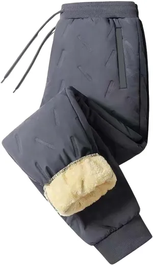 Fleece Lined Pants Men Sweatpants High Comfort Small Leg Casual Pants Athletic Buckle Pants for Active Gym Track