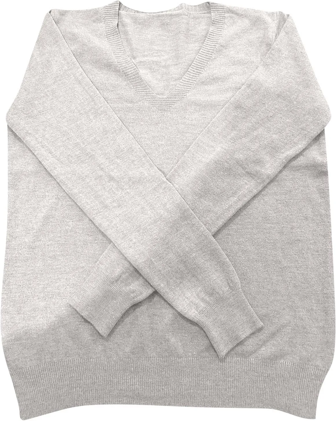 Fleece Pullover Women V Neck Solid Color Soft Lightweight Classic Sweater Trendy Casual Wool Sweater Top
