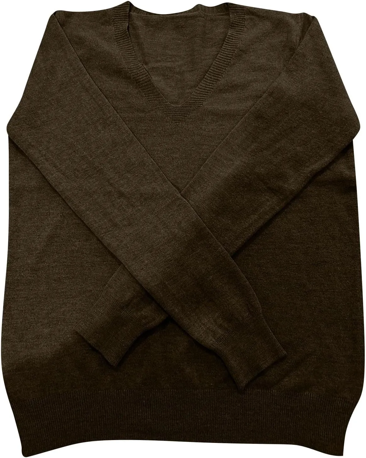 Fleece Pullover Women V Neck Solid Color Soft Lightweight Classic Sweater Trendy Casual Wool Sweater Top