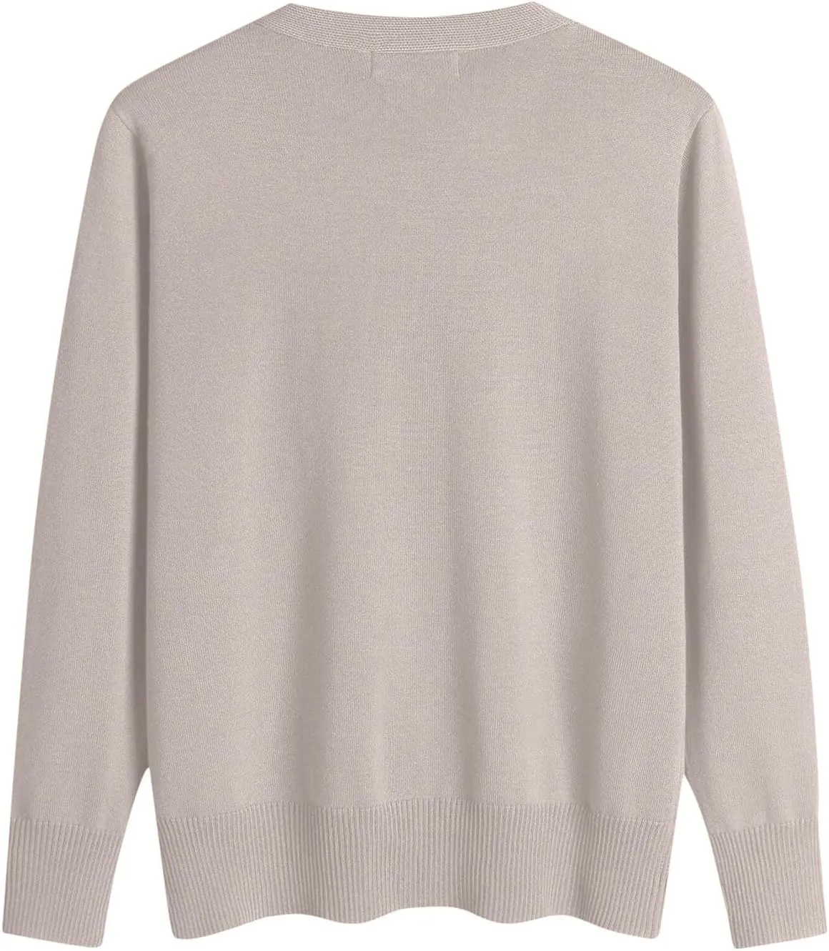 Fleece Pullover Women V Neck Solid Color Soft Lightweight Classic Sweater Trendy Casual Wool Sweater Top