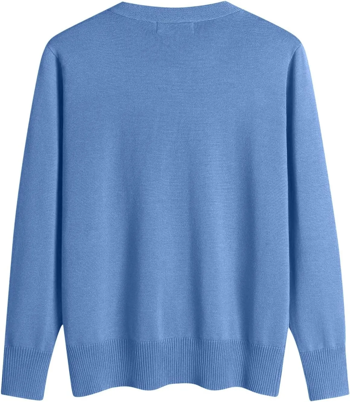Fleece Pullover Women V Neck Solid Color Soft Lightweight Classic Sweater Trendy Casual Wool Sweater Top