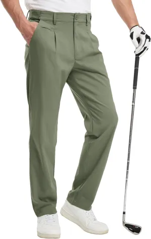Gopune Men's Lightweight Golf Pants Classic Fit Quick Dry Casual Work Dress Pants