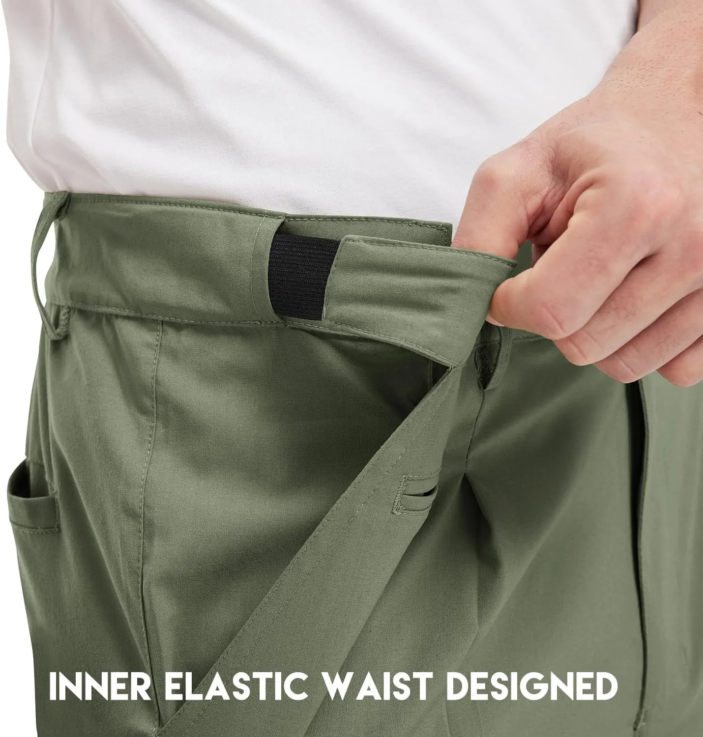 Gopune Men's Lightweight Golf Pants Classic Fit Quick Dry Casual Work Dress Pants