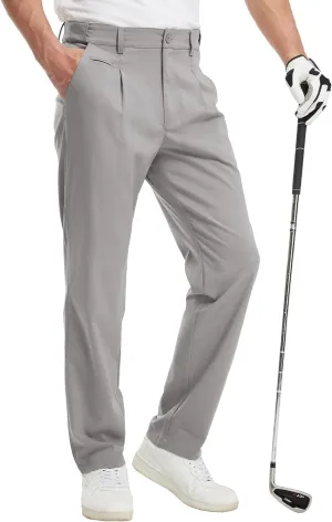 Gopune Men's Lightweight Golf Pants Classic Fit Quick Dry Casual Work Dress Pants