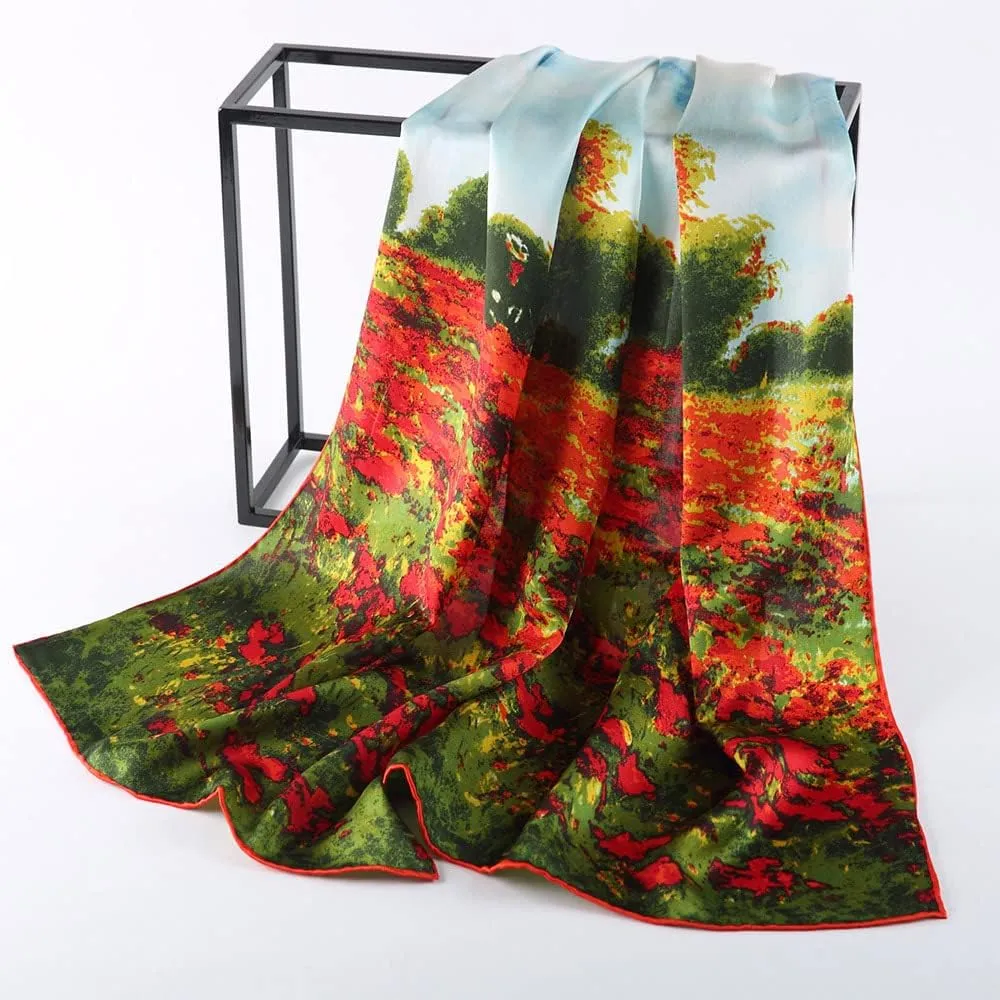 Grace Scarves 100% Silk Scarf, Artists Collection (van Gogh & Monet)