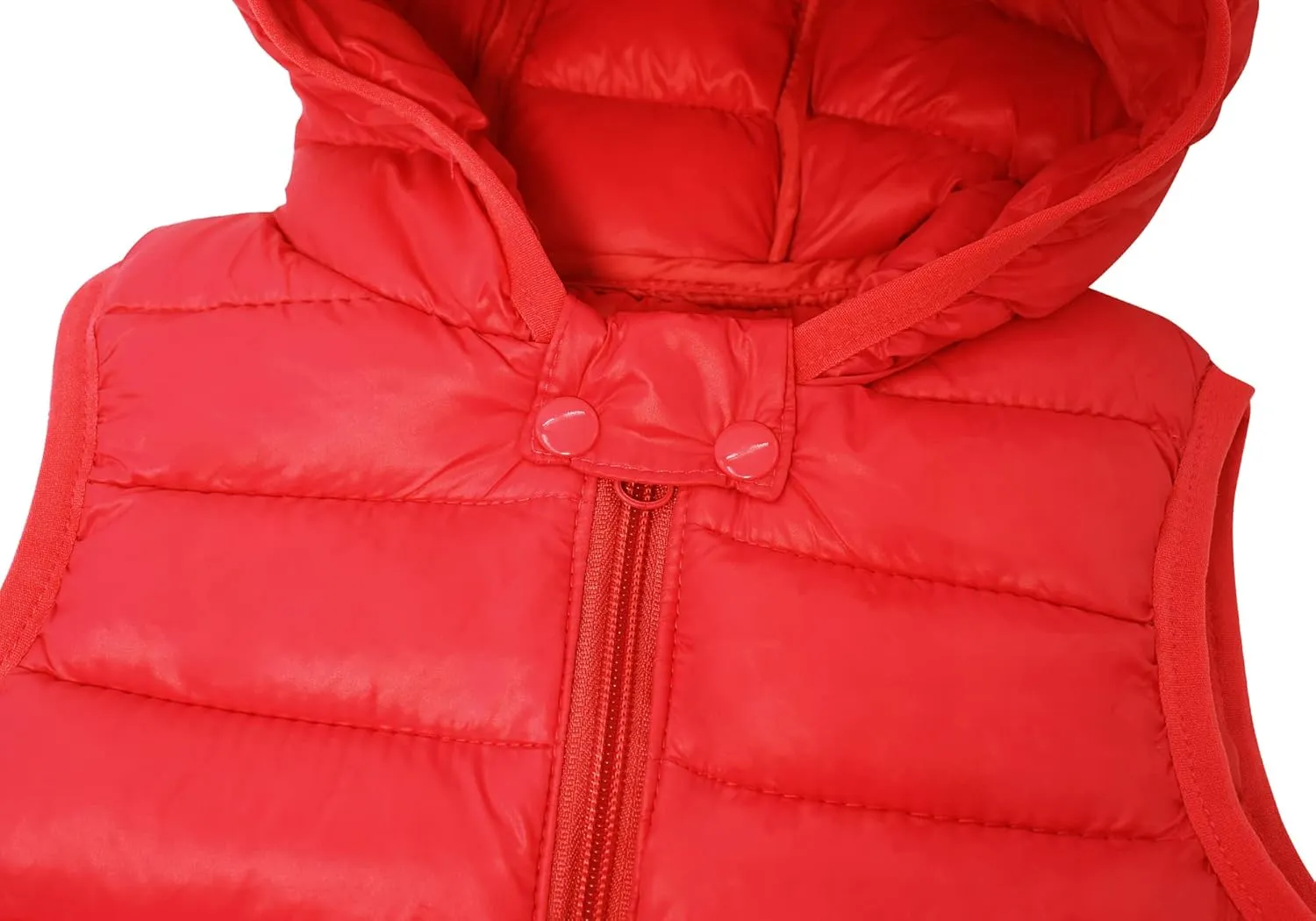 Happy Cherry Baby Boy Girls Quilted Sleeveless Jacket Hooded Puffer Vest Full Zip Waistcoat Ultra Light Gilet 2-7 Years