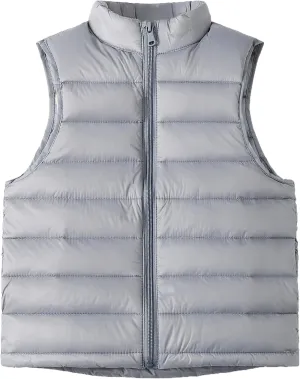 Happy Cherry Kids Winter Snow Puffer Down Vest Softshell Quilted Padded Sleeveless Jacket Ultra Light Waistcoat 4-12 Years