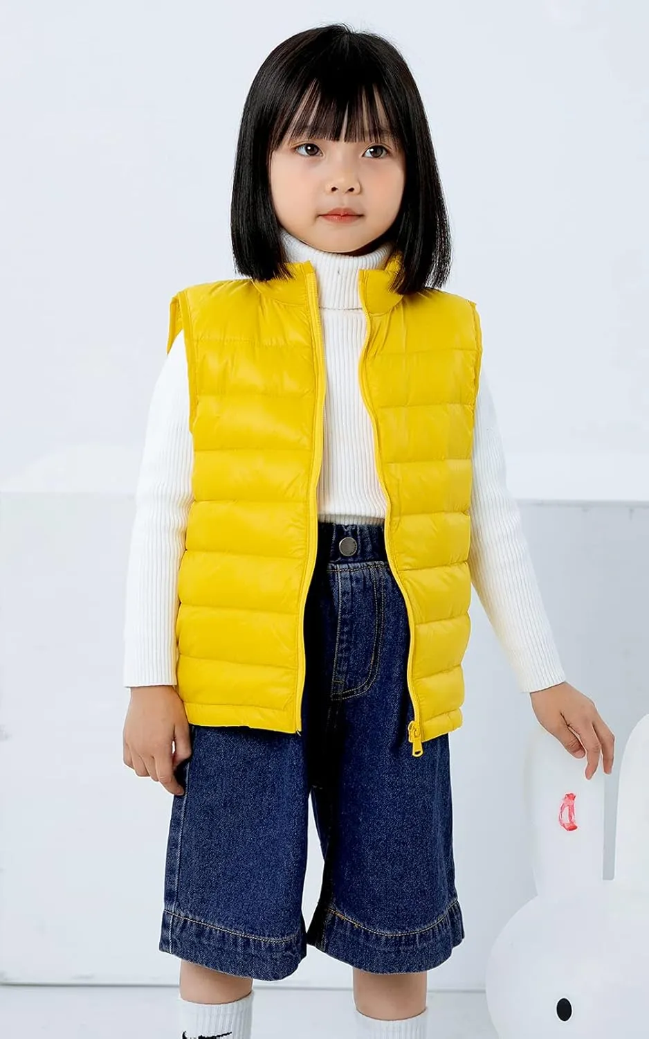 Happy Cherry Kids Winter Snow Puffer Down Vest Softshell Quilted Padded Sleeveless Jacket Ultra Light Waistcoat 4-12 Years