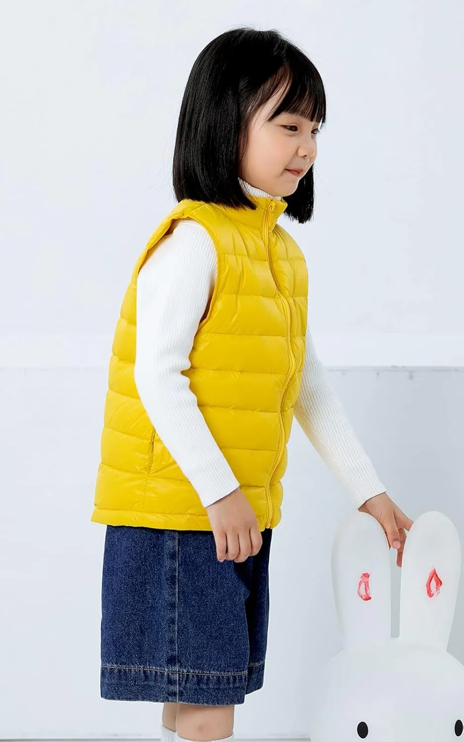Happy Cherry Kids Winter Snow Puffer Down Vest Softshell Quilted Padded Sleeveless Jacket Ultra Light Waistcoat 4-12 Years