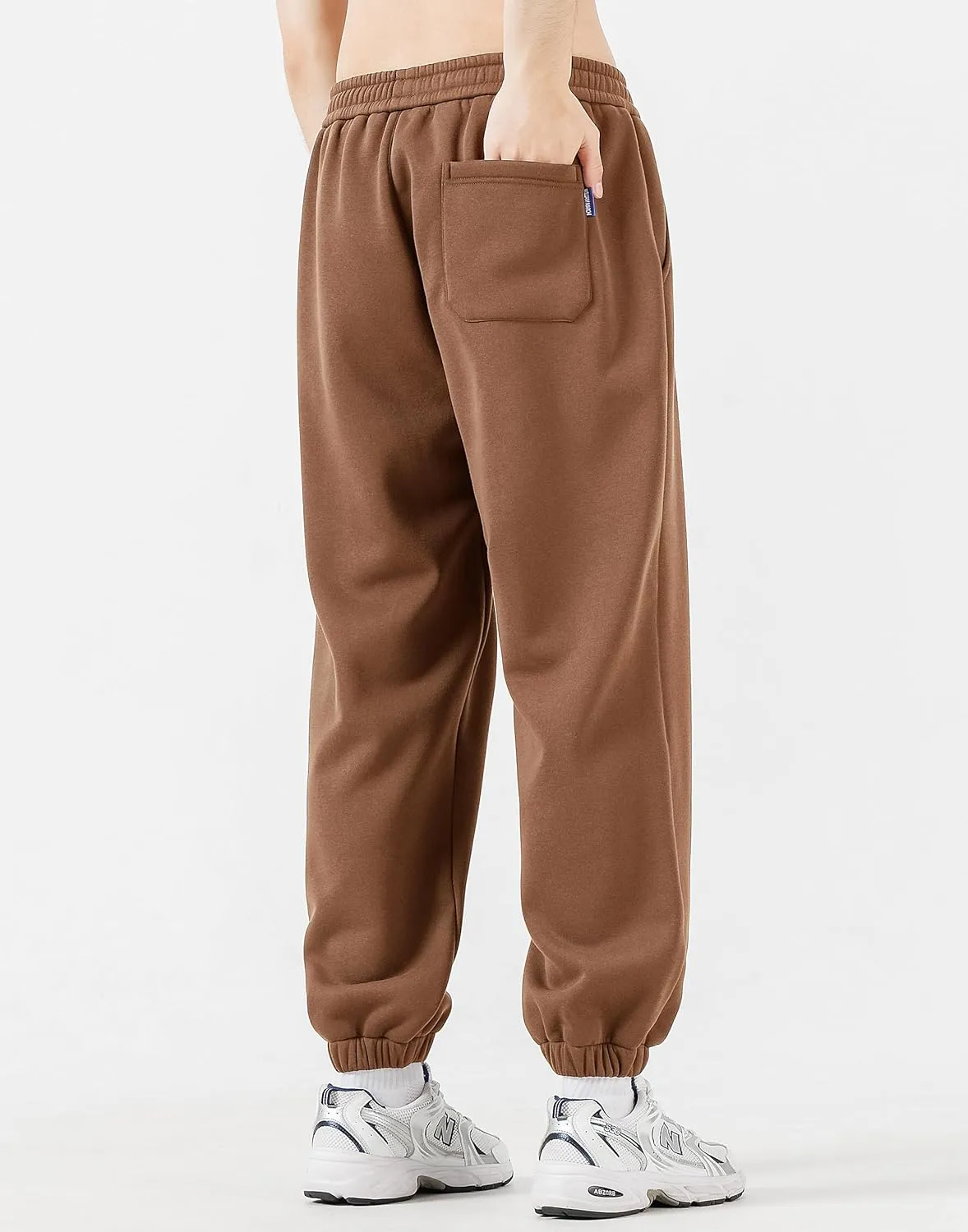 HHZ Men's Cotton Joggers Sweatpants Loose Baggy Gym Workout Yoga Lounge Pants with Elastic Bottom Straight Leg