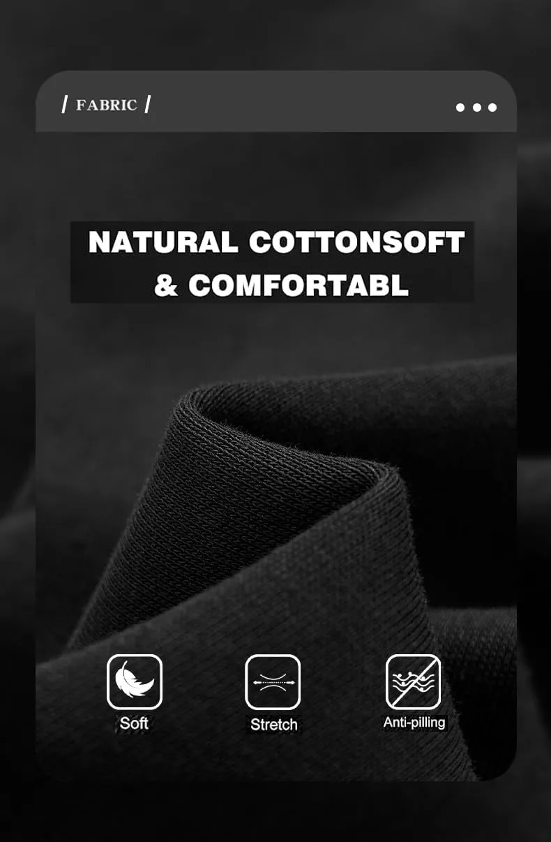 HHZ Men's Cotton Loose Fit Sweapants Baggy Yoga Gym Workout Pants with Pockets Open Bottom Sweatpants Straight Wide Leg