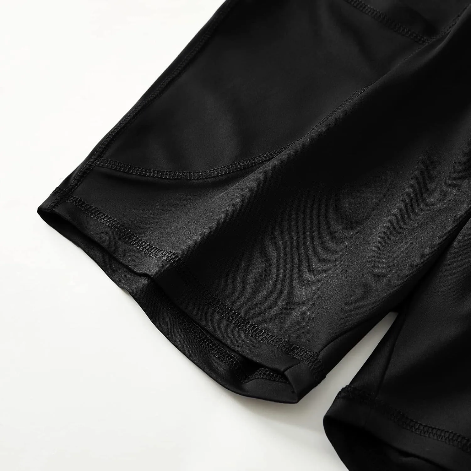 Honwenle Women's Plus Size Yoga Shorts High Waist Biker Workout Athletic Running Tummy Control Stretch Shorts with Pockets