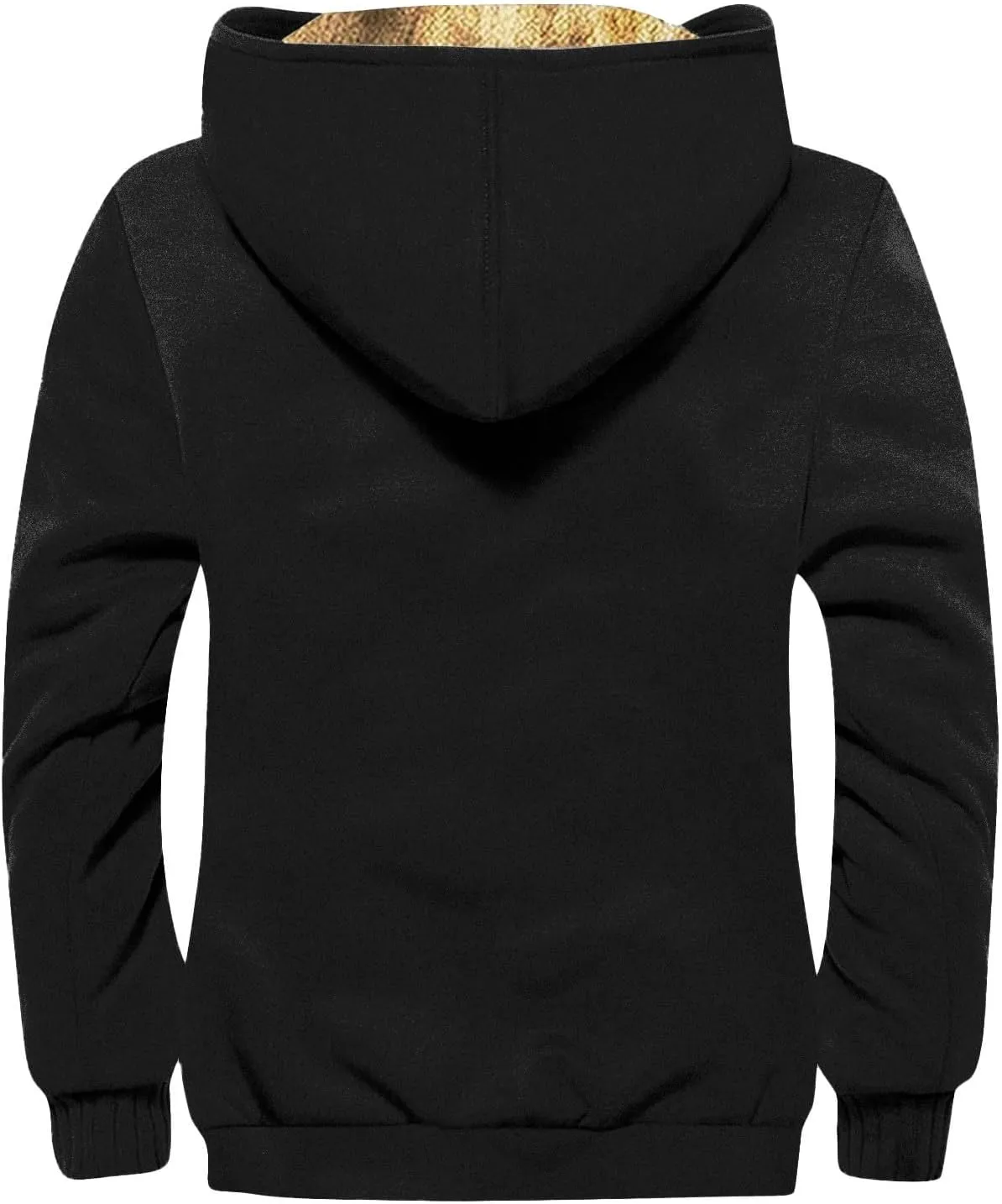 Hoodies For Men Zip Up Winter Fleece Lined Graphic Jacket Oversized Casual Thermal Coat Big And Tall Heated Heavy Outwear