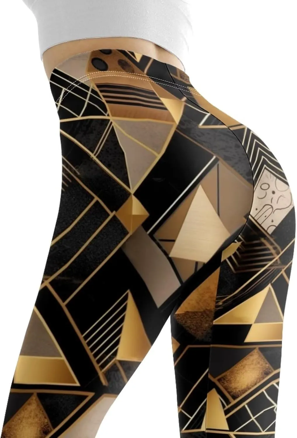 Irisjudy Christmas Cane Candy Leggings for Women Paint Splash High Waist Workout Yoga Pants Snowflake Stretchy Gym Trousers