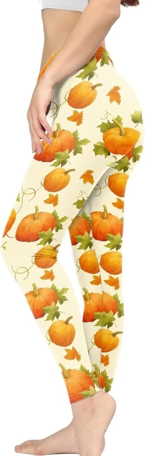 Irisjudy Christmas Cane Candy Leggings for Women Paint Splash High Waist Workout Yoga Pants Snowflake Stretchy Gym Trousers