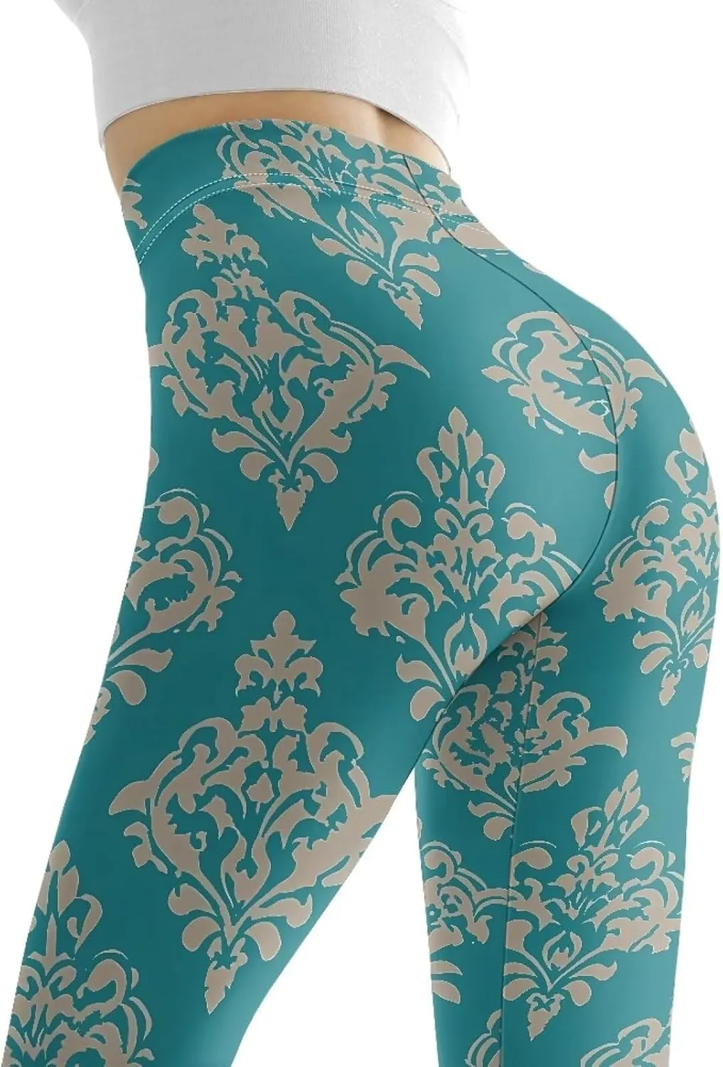 Irisjudy Christmas Cane Candy Leggings for Women Paint Splash High Waist Workout Yoga Pants Snowflake Stretchy Gym Trousers