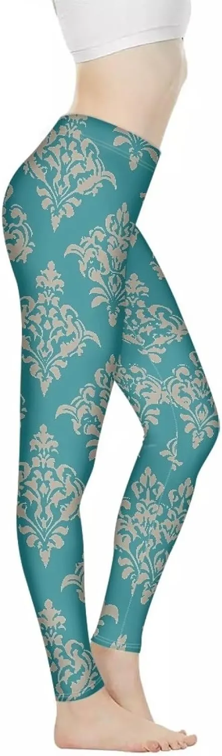 Irisjudy Christmas Cane Candy Leggings for Women Paint Splash High Waist Workout Yoga Pants Snowflake Stretchy Gym Trousers
