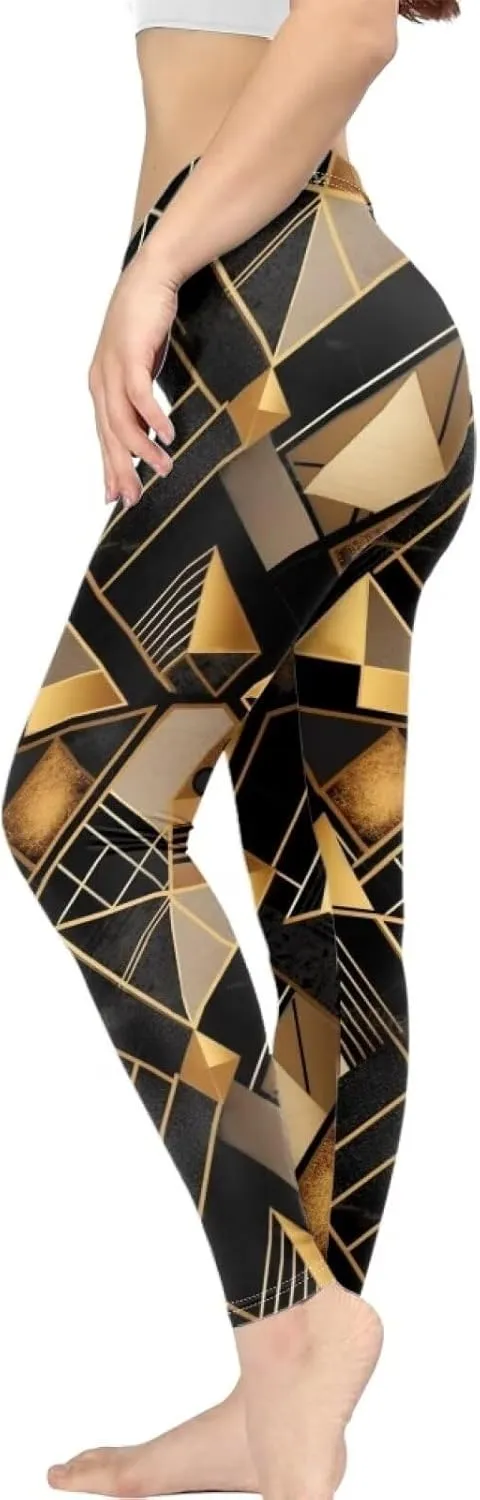 Irisjudy Christmas Cane Candy Leggings for Women Paint Splash High Waist Workout Yoga Pants Snowflake Stretchy Gym Trousers