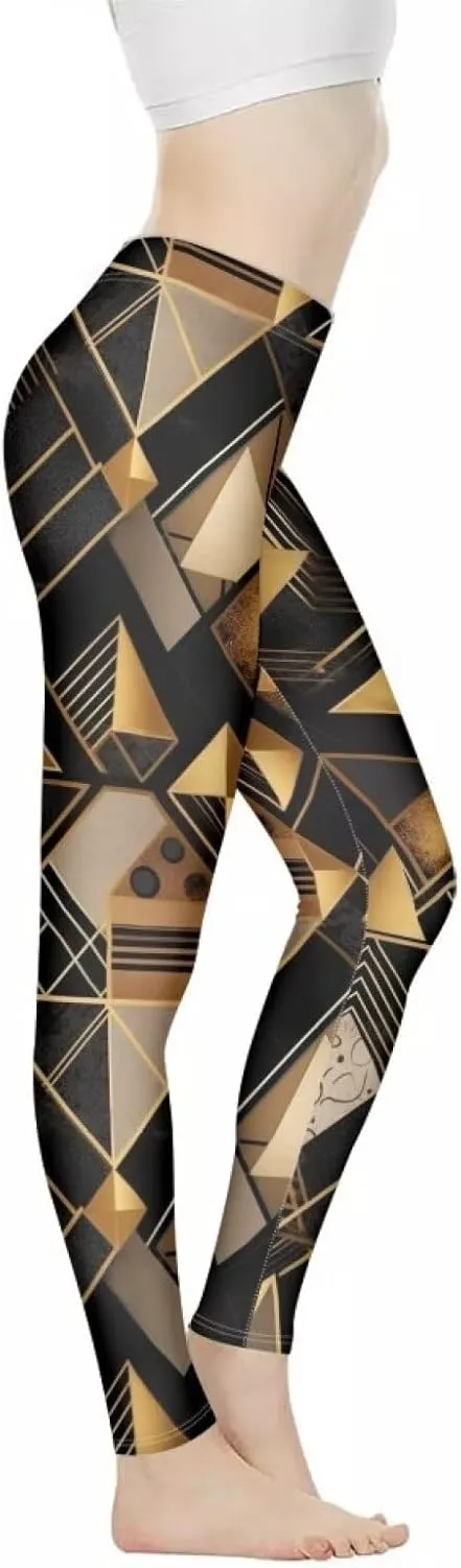 Irisjudy Christmas Cane Candy Leggings for Women Paint Splash High Waist Workout Yoga Pants Snowflake Stretchy Gym Trousers