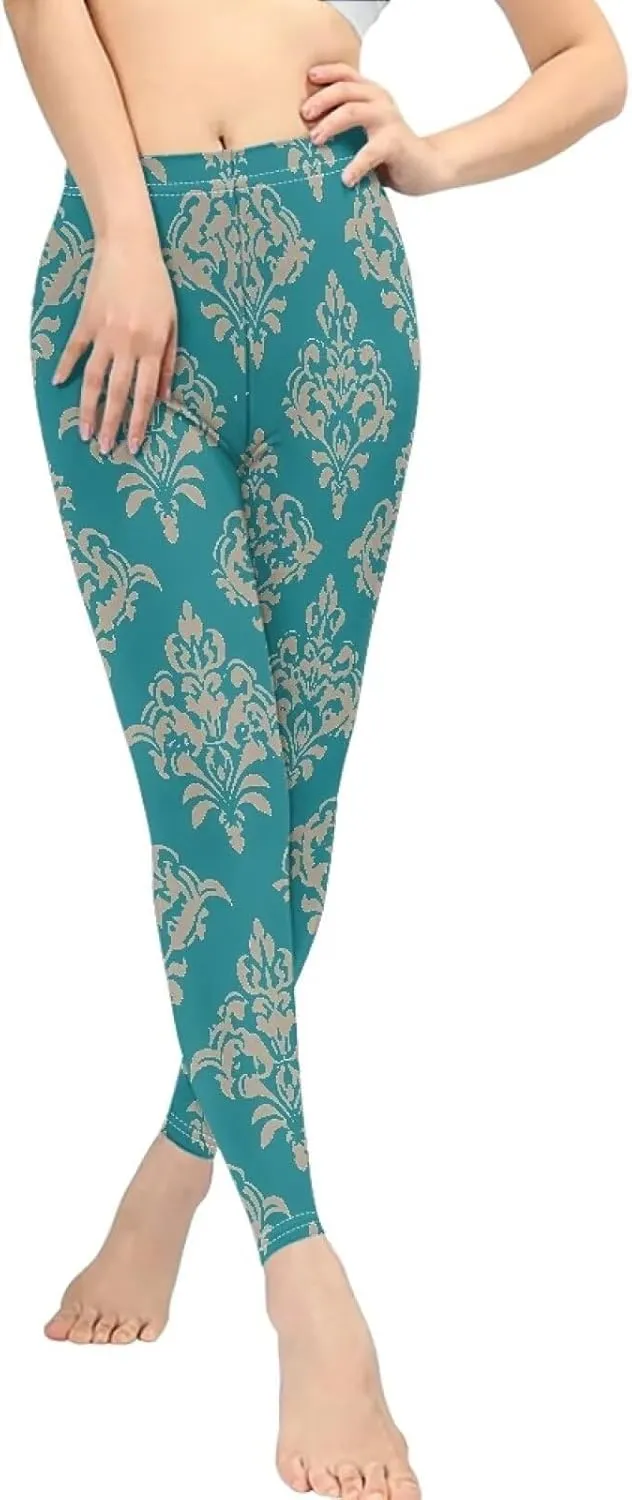 Irisjudy Christmas Cane Candy Leggings for Women Paint Splash High Waist Workout Yoga Pants Snowflake Stretchy Gym Trousers
